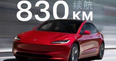 Tesla Model 3 Long Range launched in China with 830km range.