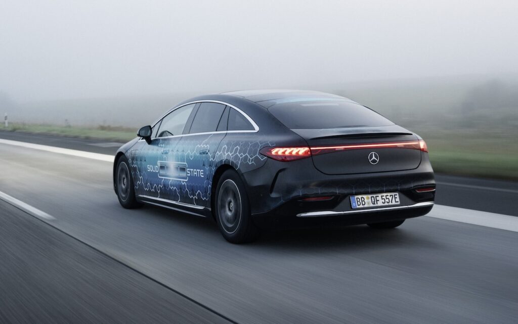2025 Mercedes-Benz EQS solid state battery testing.