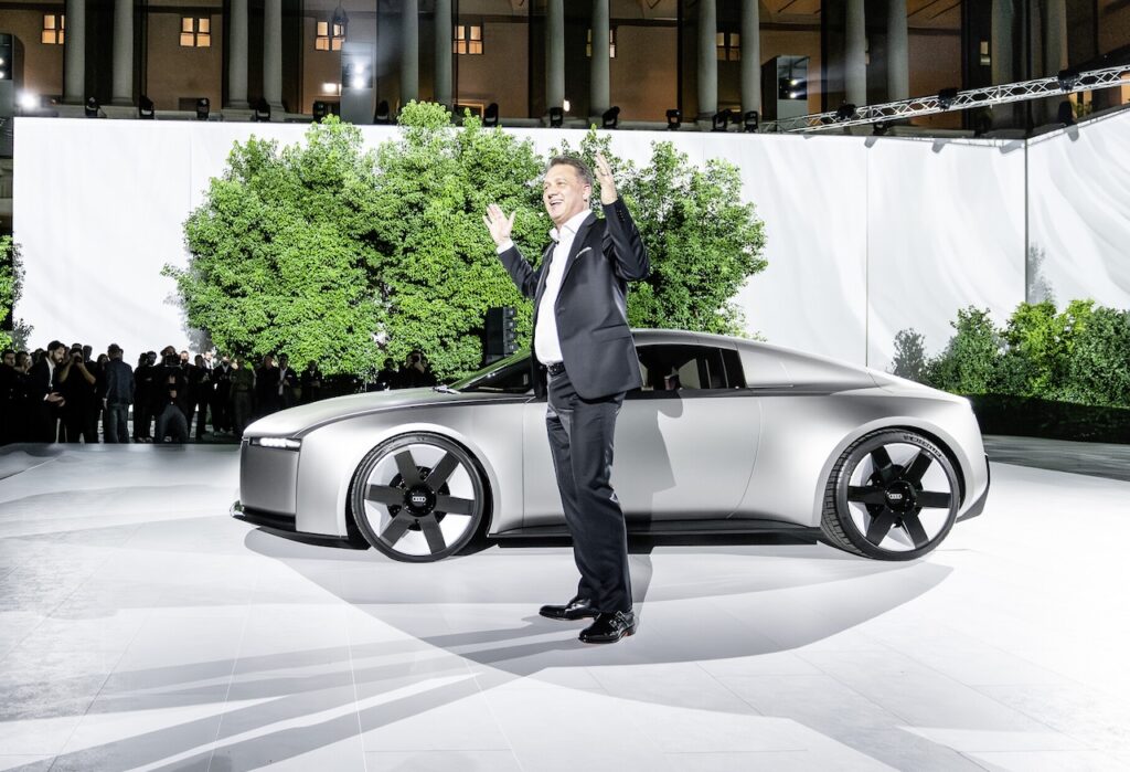 Audi's Gernot Dollner with Concept C.