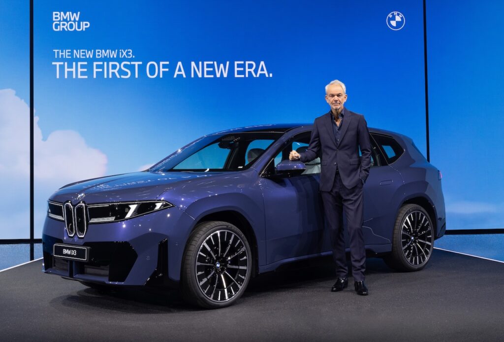 BWM Group design chief Adrian van Hooydonk with the BMW iX3.