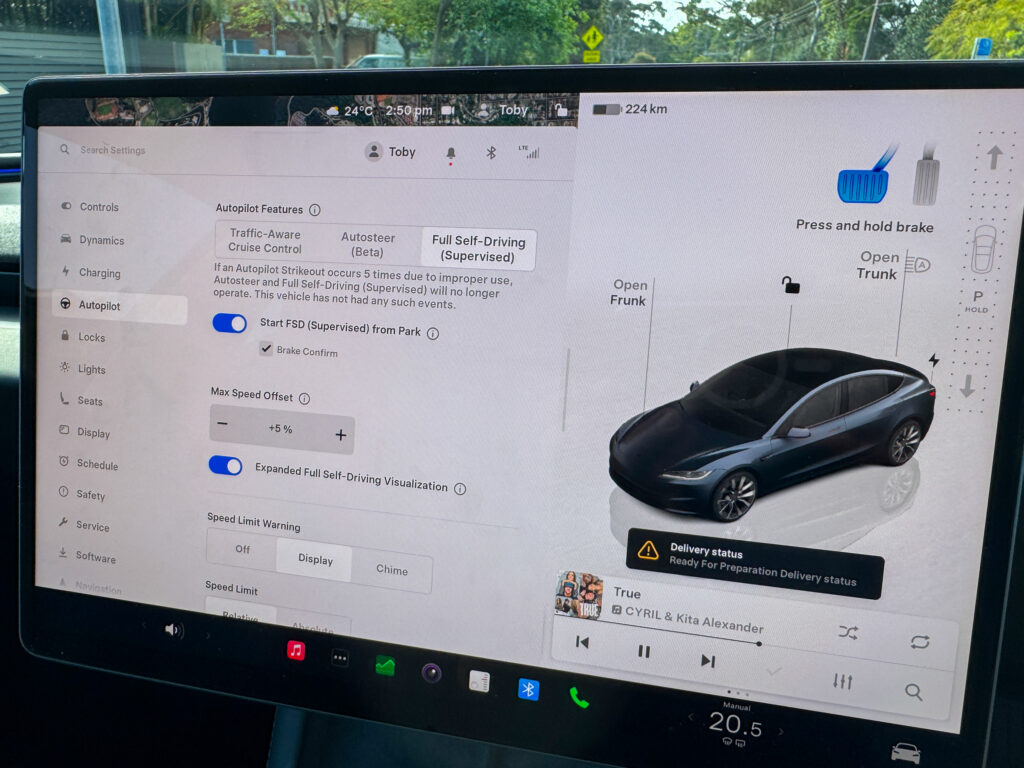 Tesla Model 3 with Full Self-Driving (Supervised)