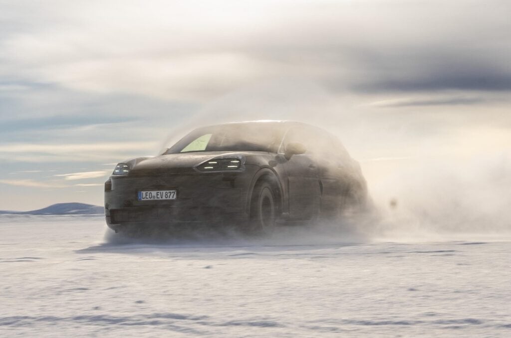 2026 Porsche Cayenne EV testing.