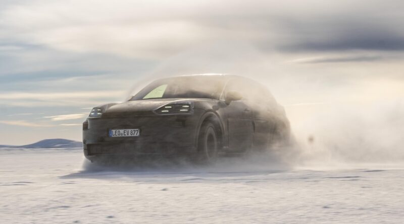2026 Porsche Cayenne EV testing.