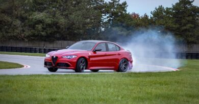 Alfa Romeo Giulia Quadrifoglio is powered by a 2.9-litre twin-turbo V6; in future Alfa Romeo hasn't ruled out an all-electric QV.