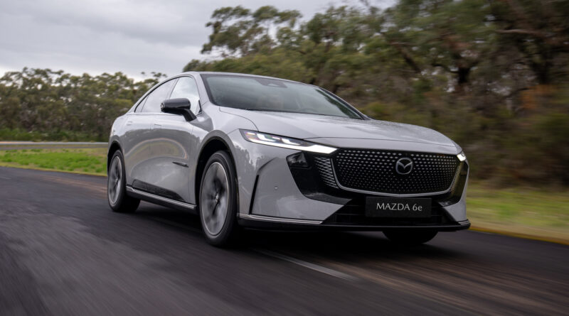 Left-hand drive Mazda 6e at the Lang Lang Proving Ground.