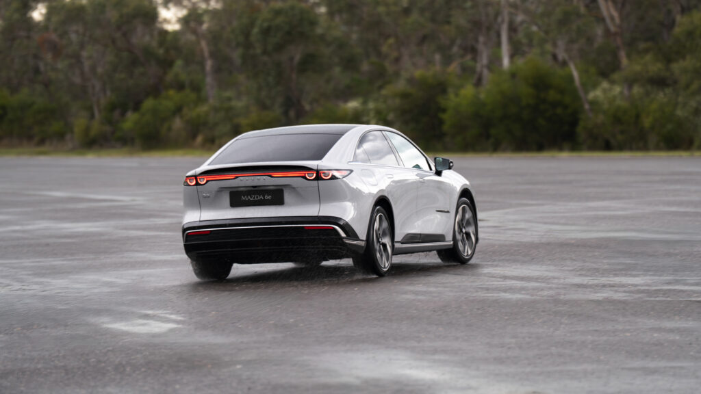 Left-hand drive Mazda 6e at the Lang Lang Proving Ground.