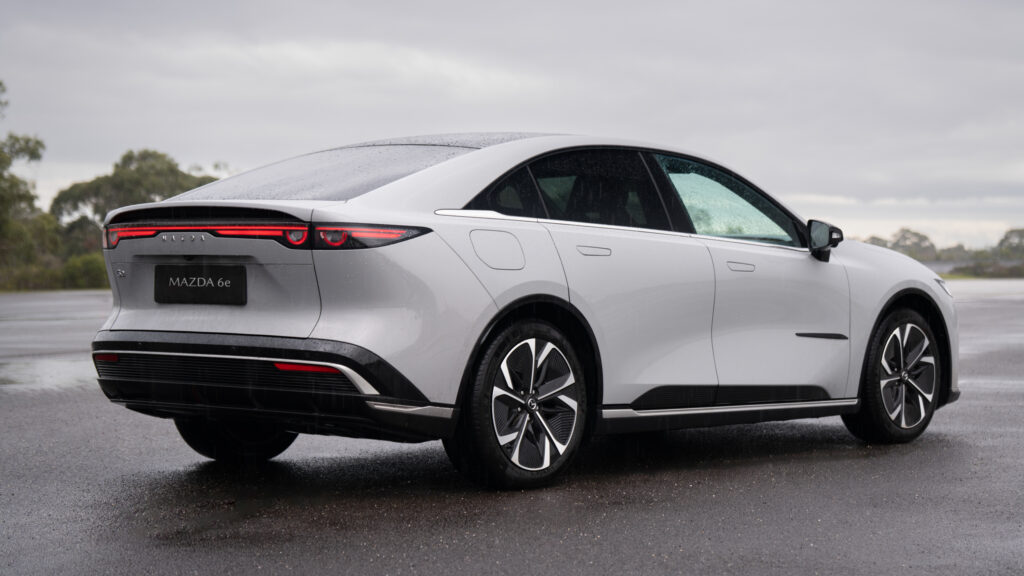 Left-hand drive Mazda 6e at the Lang Lang Proving Ground.