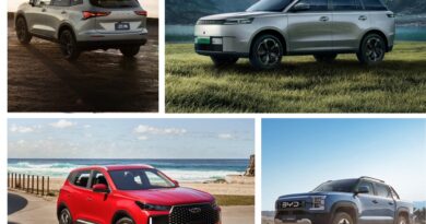 Chinese cars: GWM Haval H6, Jaecoo J5, Chery Tiggo 4, BYD Shark 6