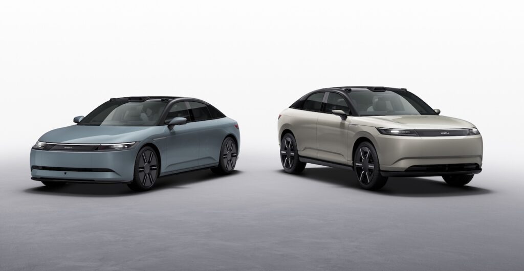 2026 Afeela 1 (left) and Prototype 2026.