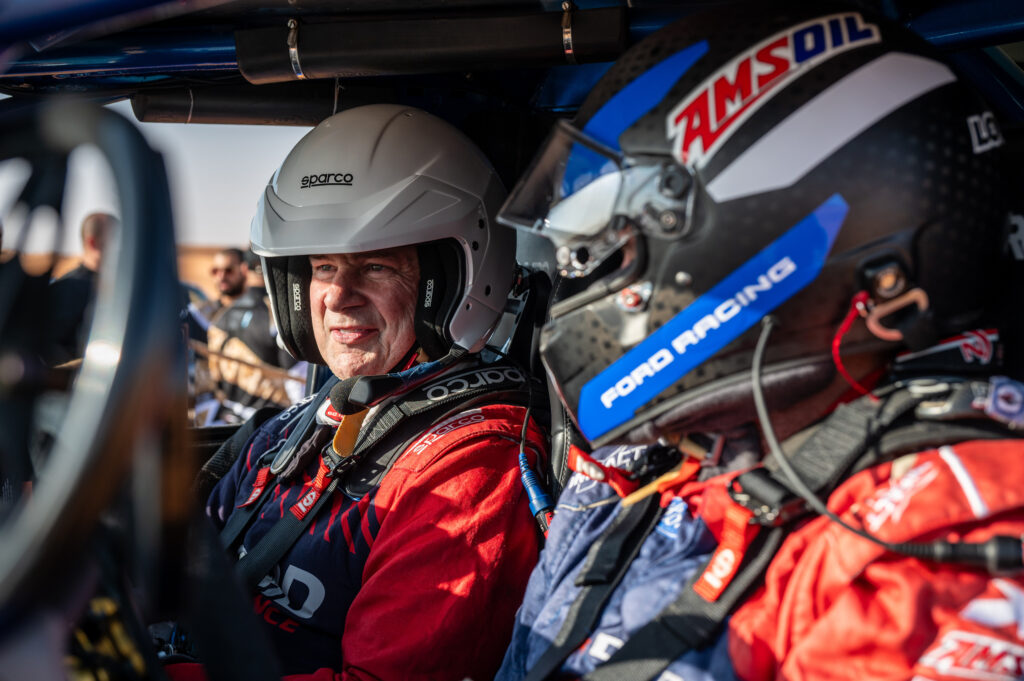 Ford CEO Jim Farley at the 2026 Dakar Rally.