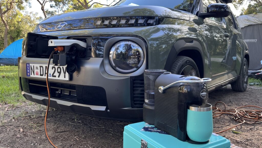 Camping with a 2025 Hyundai Inster Cross V2L