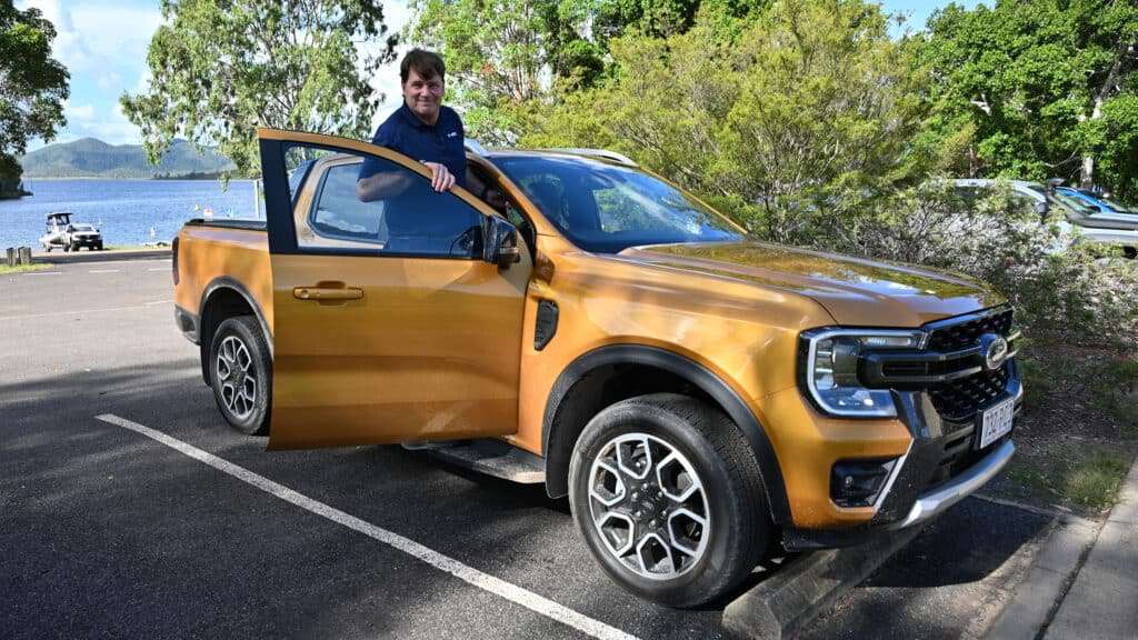 Ford CEO Jim Farley in Australia in March 2026 to visit customers, suppliers and even Bunnings. He also drove various competitor vehicles.