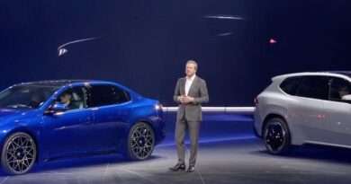 BMW i3 reveal. Touring teased in outline.