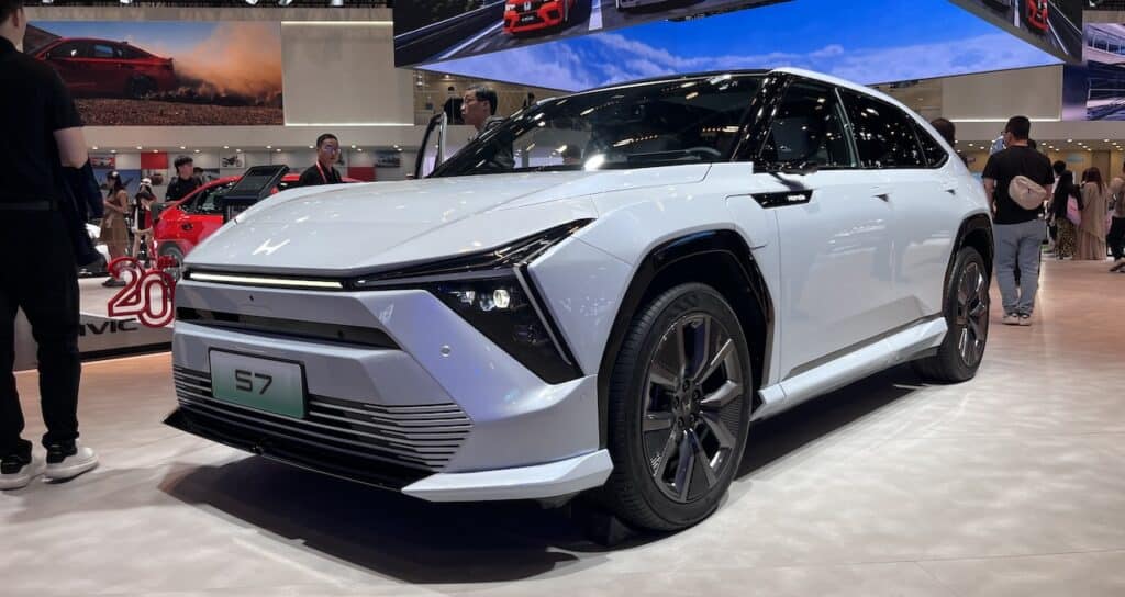 Chinese market Honda S7 EV at the 2026 Beijing auto show