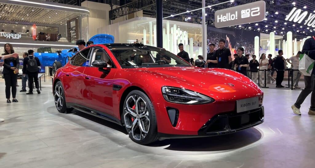 Xiaomi SU7 at the 2026 Beijing auto show
