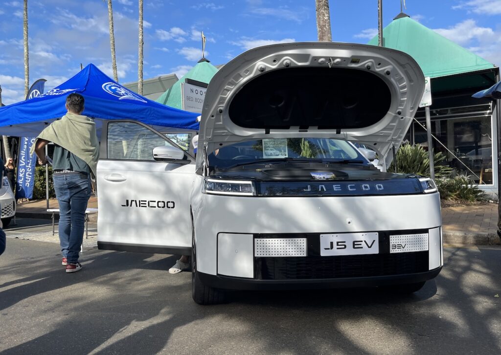 Jaecoo J5 at the 2026 Noosa EV & Electrify Everything Expo