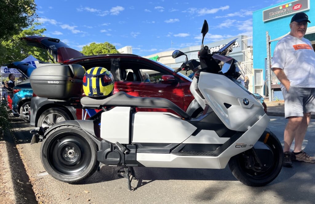 BMW CE-04 EV maxi-scooter at the 2026 Noosa EV & Electrify Everything Expo