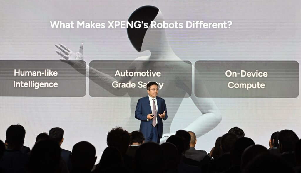 XPeng's Brian Gu talks about robots at brand's local relaunch.
