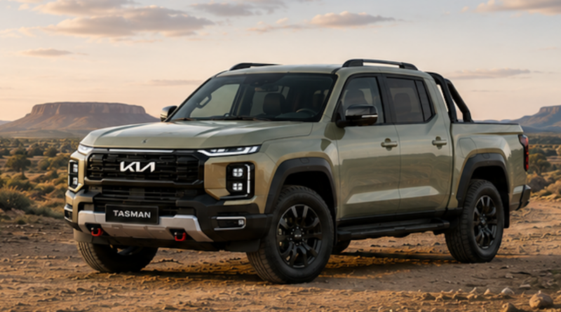 What the facelifted Kia Tasman could look like.