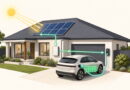 Diagram showing home EV charging using solar.