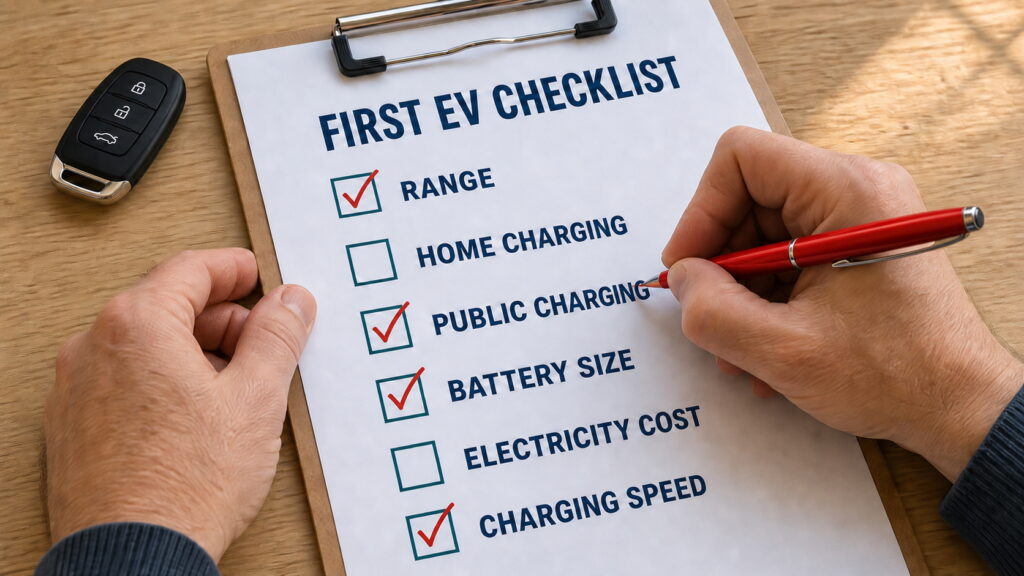 Checklist for buying an EV.
